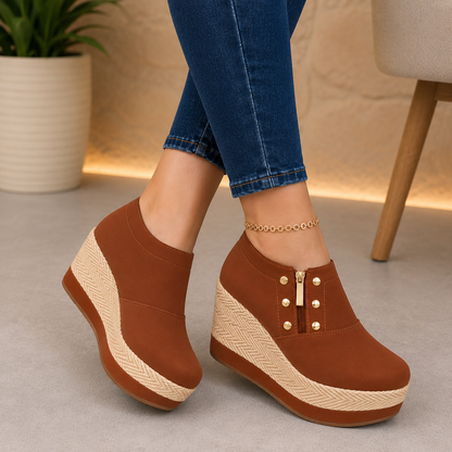 BOTINES SUELA ALTA, SIÉNTETE INCREÍBLE, CAMINA CON ELEGANCIA