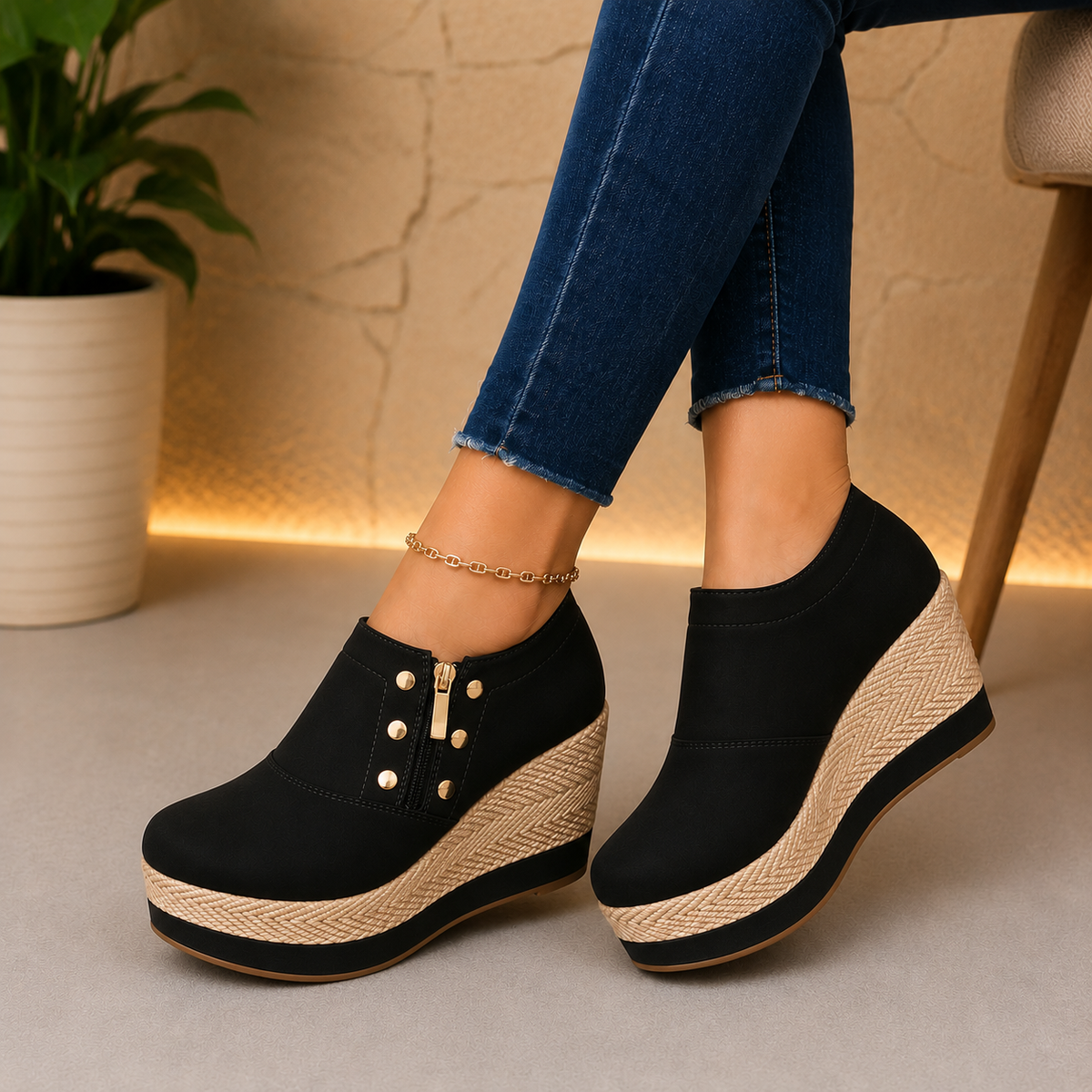 BOTINES SUELA ALTA, SIÉNTETE INCREÍBLE, CAMINA CON ELEGANCIA