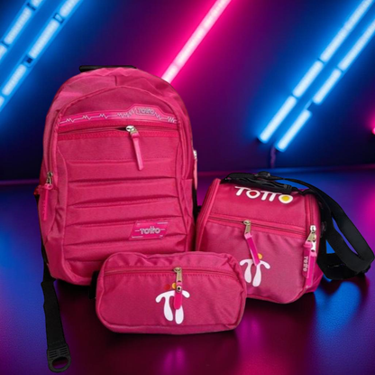 🎒 COMBO ESCOLAR 3 EN 1 – RESISTENCIA, COMODIDAD Y ESTILO PARA TODO EL AÑO