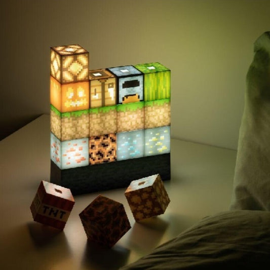 LAMPARA DE BLOQUES MINECRAFT